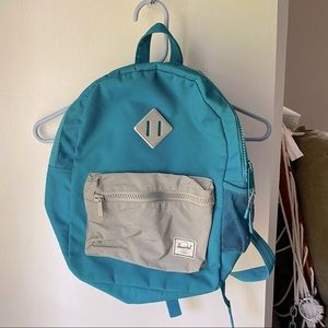 Herschel turquoise and silver reflective backpack